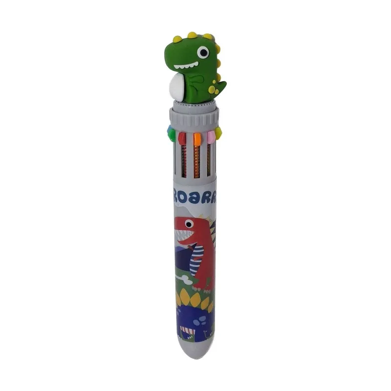 Penna 10 colori con dinosauro